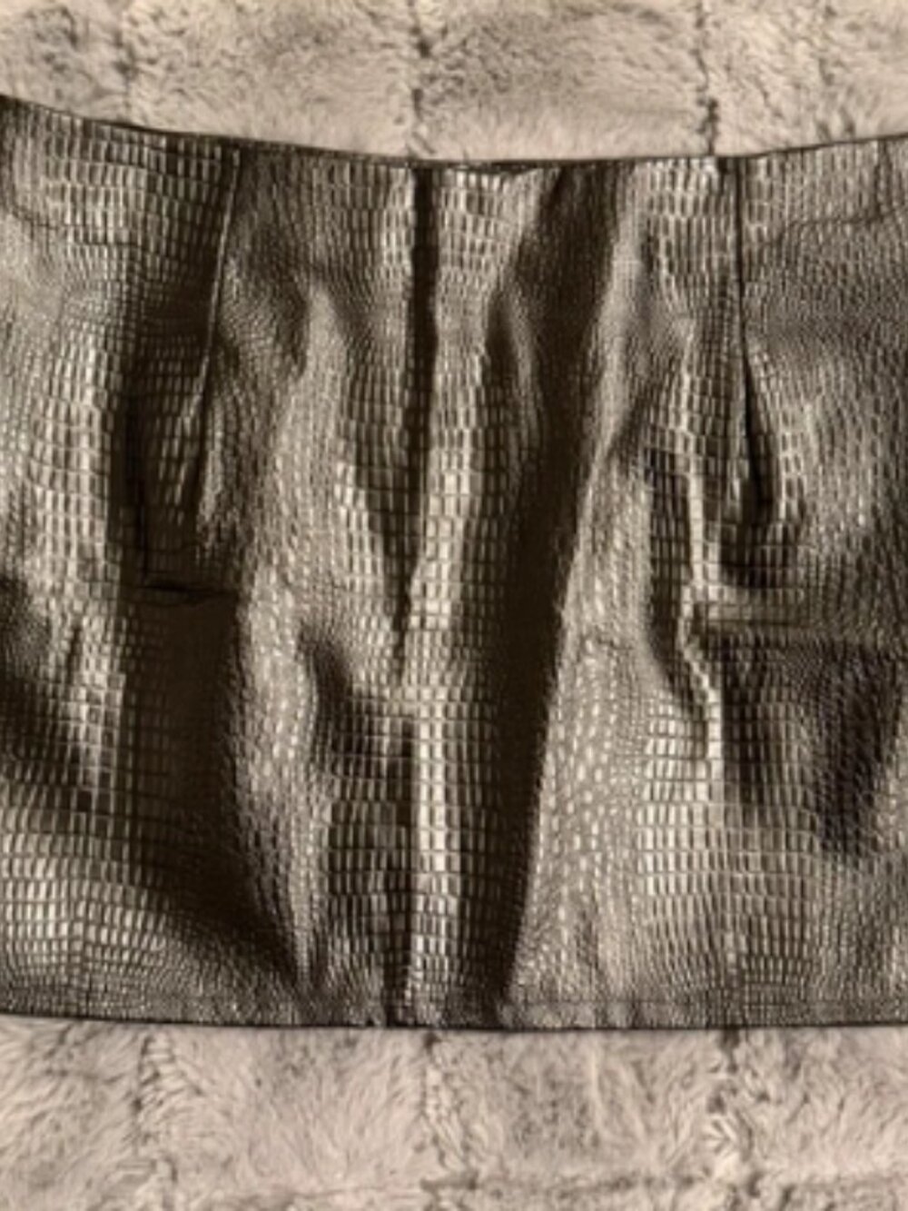 Croc Print Mini Skirt